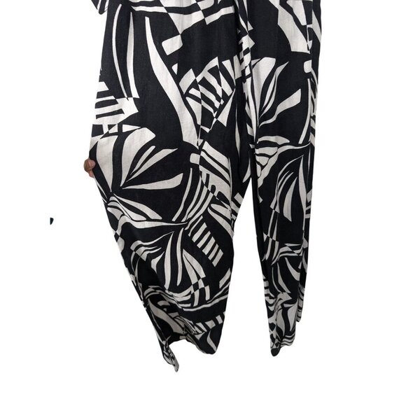 TAHARI Linen Blend Belted Jumpsuit Comfort Relaxed Leisure 4 NEW - Picture 11 of 13